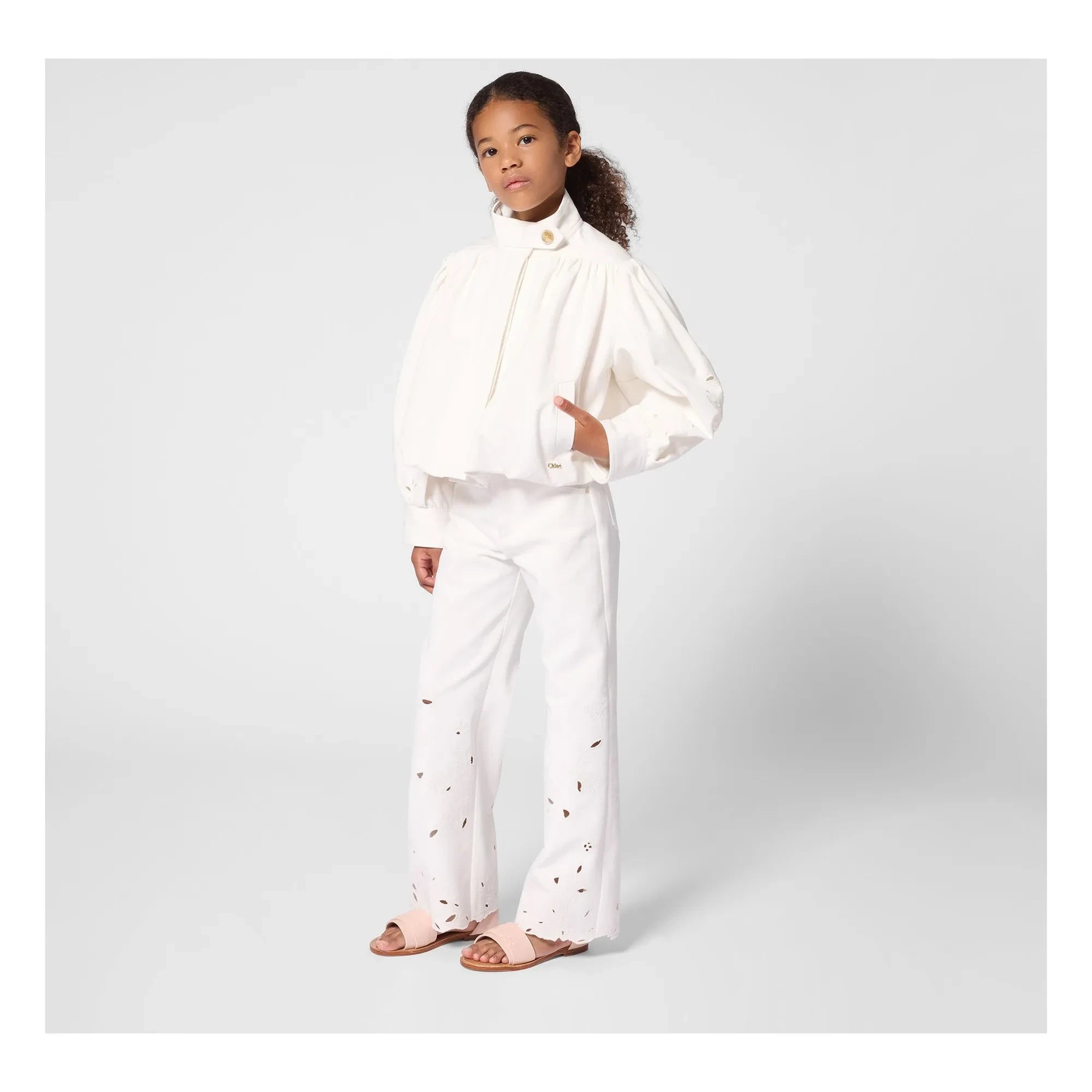 Chloé - Chaqueta bordada de algodón orgánico | Blanco