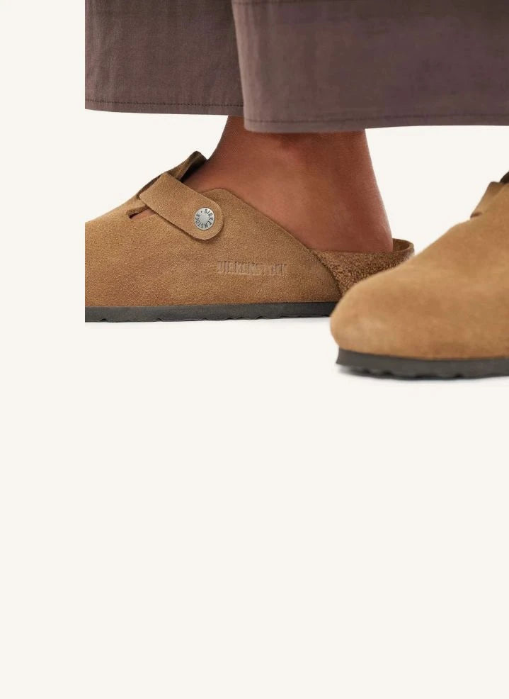 BIRKENSTOCK - Zuecos Boston de ante | Camel