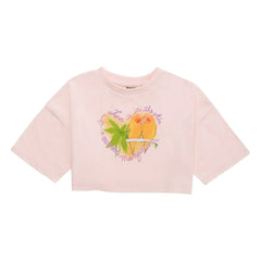 Maison Mangostan - Camiseta corta Birds | Rosa pálido