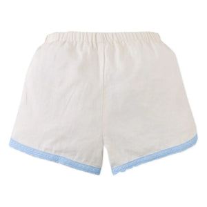 Gingersnaps - Nelly Pantalones Cortos de Lino con Detalles de Encaje | Crudo