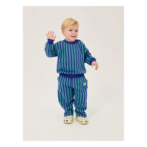 Bobo Choses - Çizgili Organik Pamuklu Jogger | Mavi
