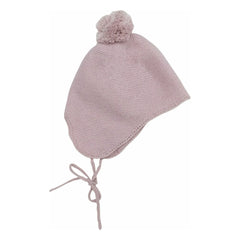 Holmm - Gorro de cachemira con pompón | Rosa pálido