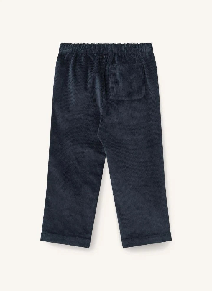 Copenhagen Colors - Pantalón de pana acanalada con cordón de algodón orgánico | Azul marino