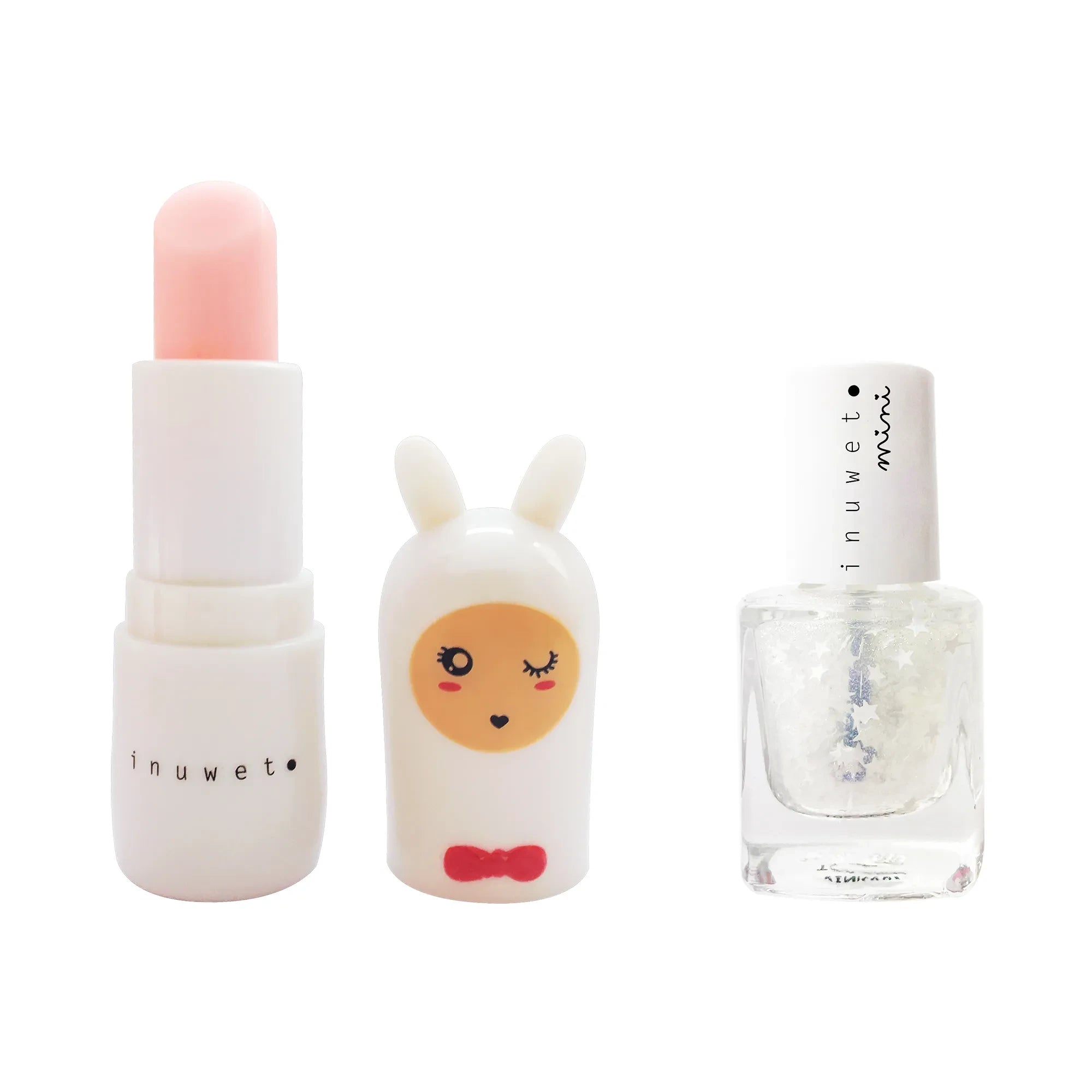 Inuwet - Set Dúo de Esmalte de Uñas y Bálsamo Labial | Blanco