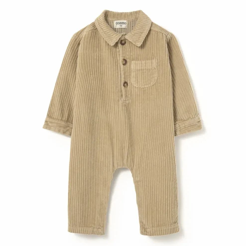 Cozmo - Mono de terciopelo de algodón orgánico Blai | Beige