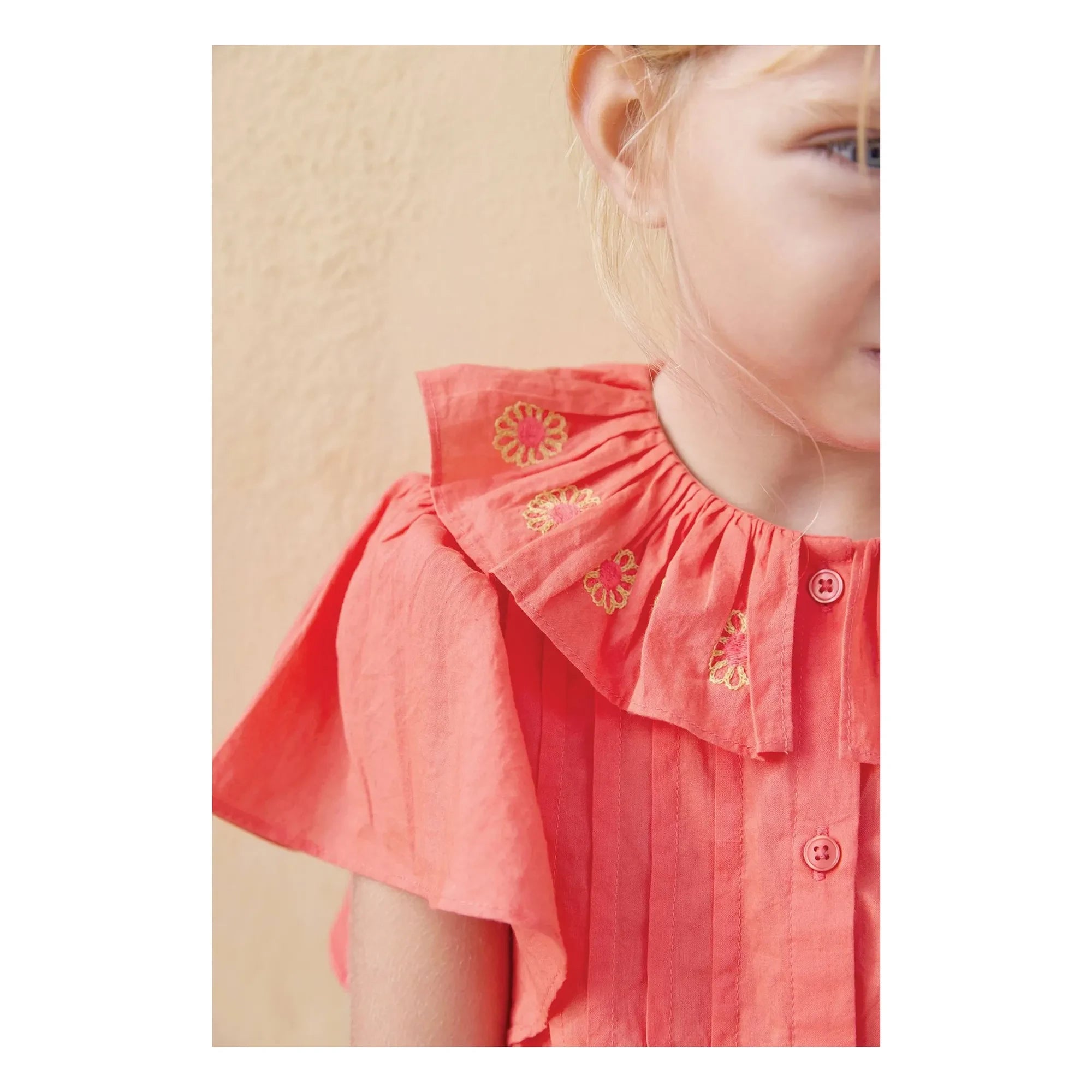 Bonton - Blusa de cuello bordado Nancy | Coral