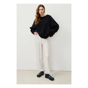 American Vintage - Suéter de alpaca y lana con cuello barco Vitow | Negro