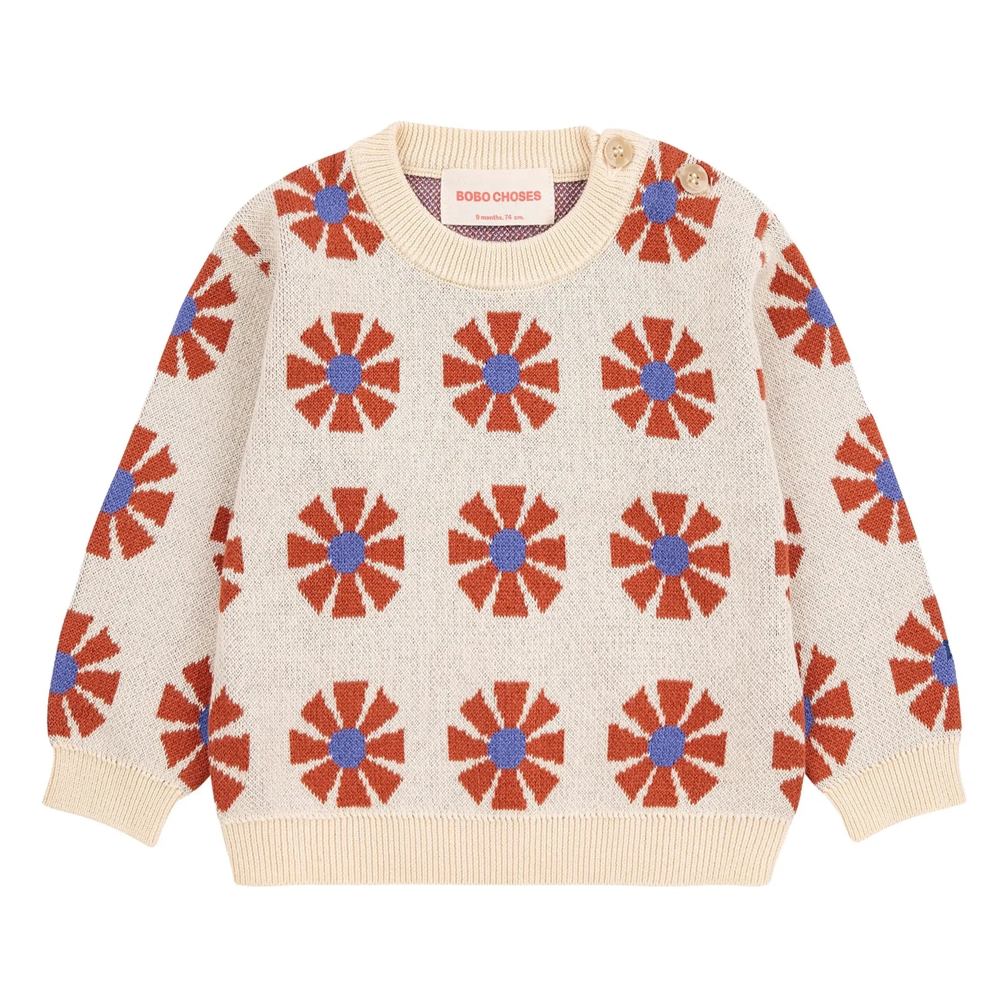 Bobo Choses - Jersey Jacquard de Algodón Orgánico | Beige