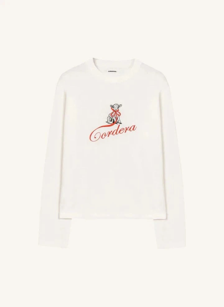 Cordera - Camiseta de Algodón Orgánico Cordera | Blanca