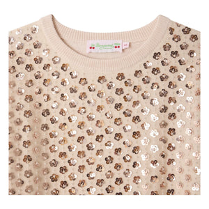 Bonpoint - Vestido Marlise de lana metalizada | Rosa pálido