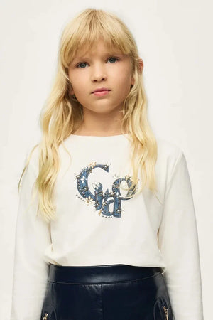 Blusa de manga larga de algodón para niños Mayoral