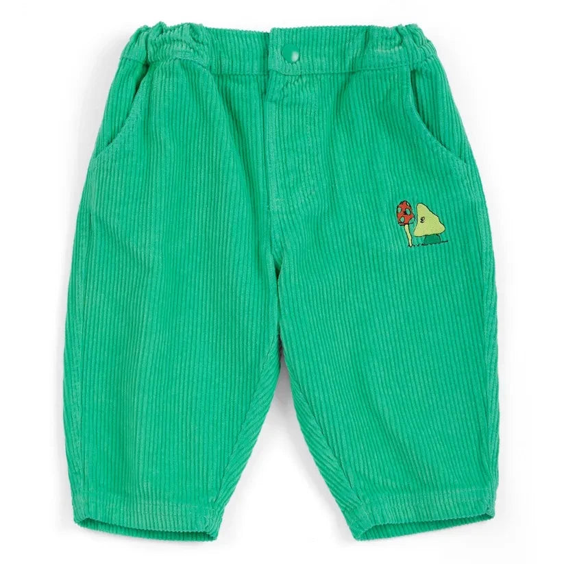 Bobo Choses - Pantalones Champiñón de Terciopelo y Algodón Orgánico | Verde