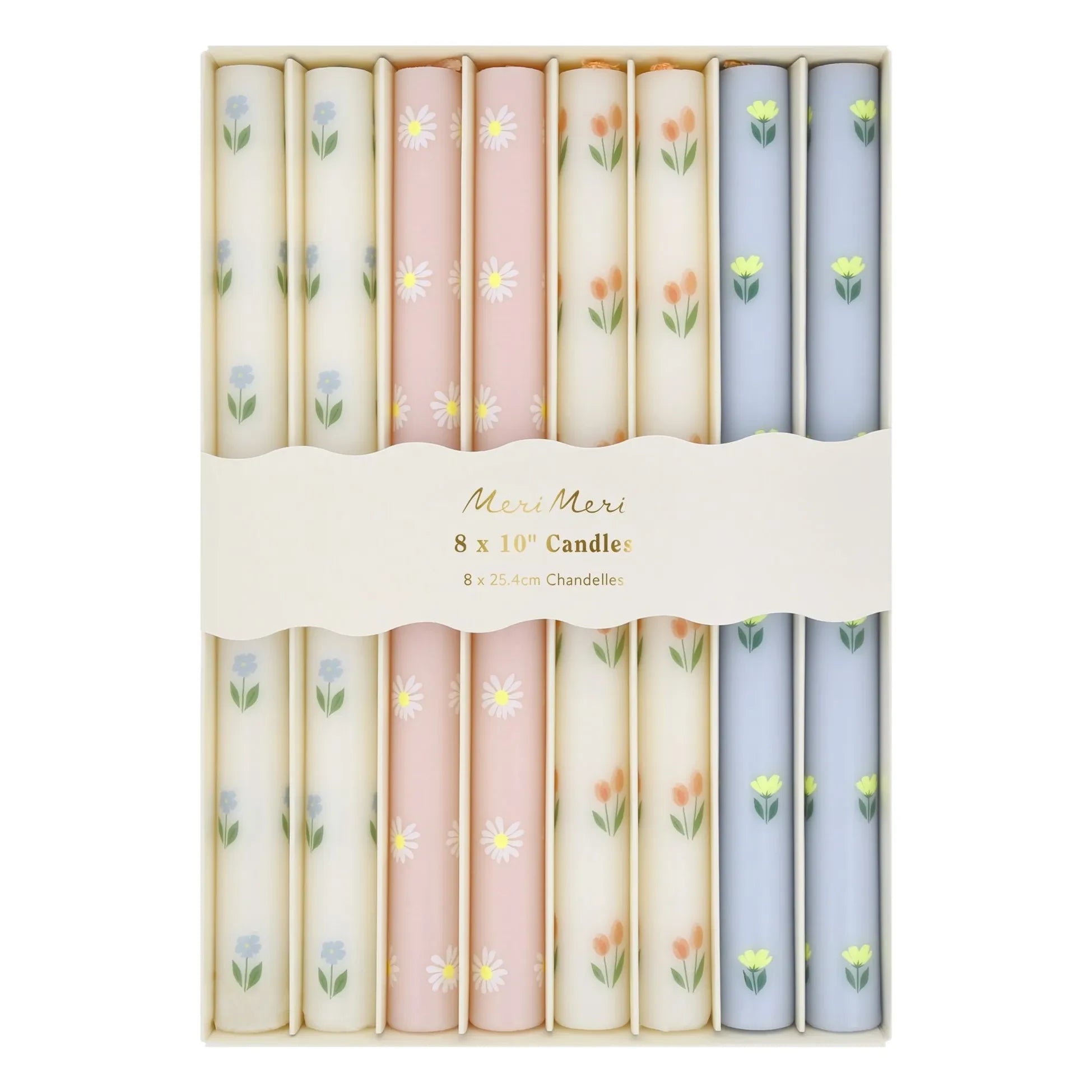 Meri Meri - Velas de Flores - Set de 8
