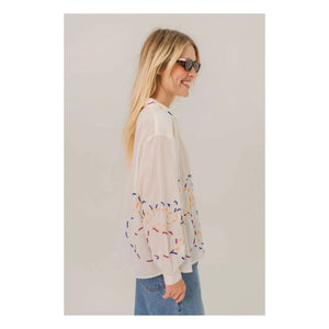 Sacrécoeur - Camisa de voile de algodón Ali Pivoine | Blanco