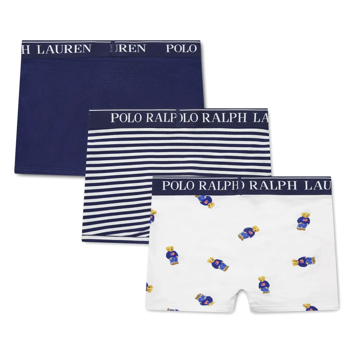 Ralph Lauren - Conjunto de 3 boxers con osos | Azul marino