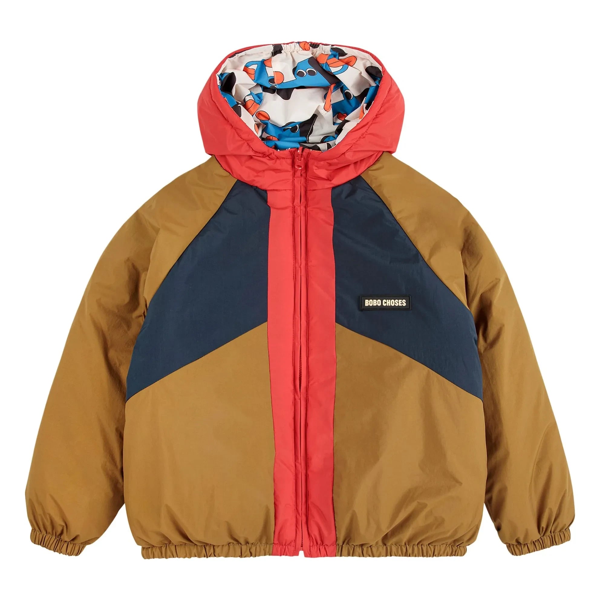Bobo Choses - Chaqueta impermeable de fibra reciclada de doble cara | Blanco