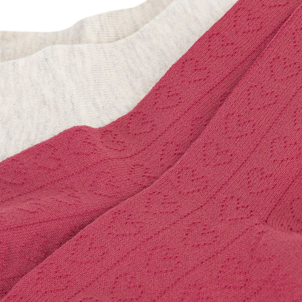 Petit Bateau - Set de 2 pares de calcetines hasta la rodilla de algodón orgánico calado con corazones | Gris beis