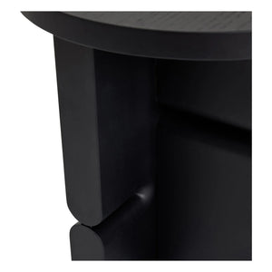 Nobodinoz - Mesita auxiliar Noon de madera lacada | Negro