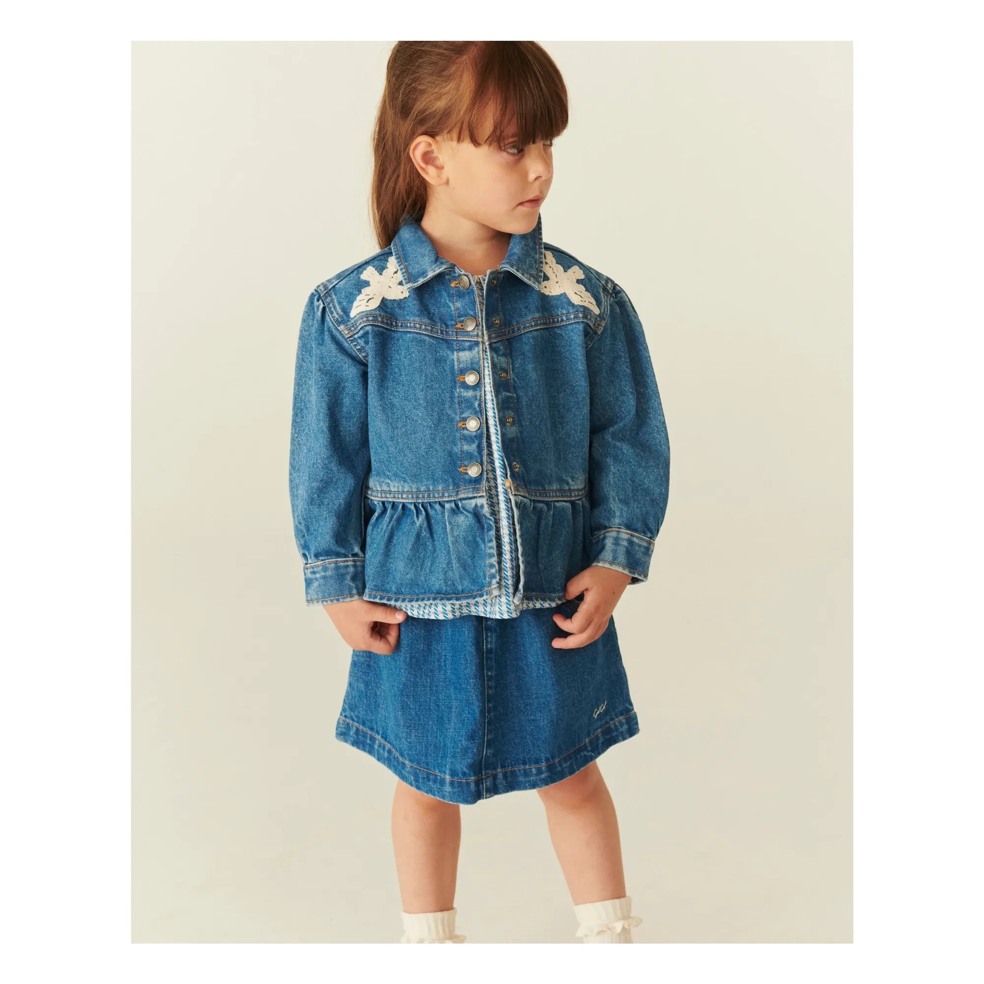 Copenhagen Colors - Falda de algodón orgánico denim | Azul