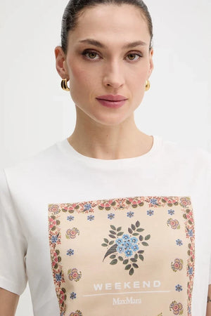 Camiseta de algodón Weekend Max Mara PANTERA