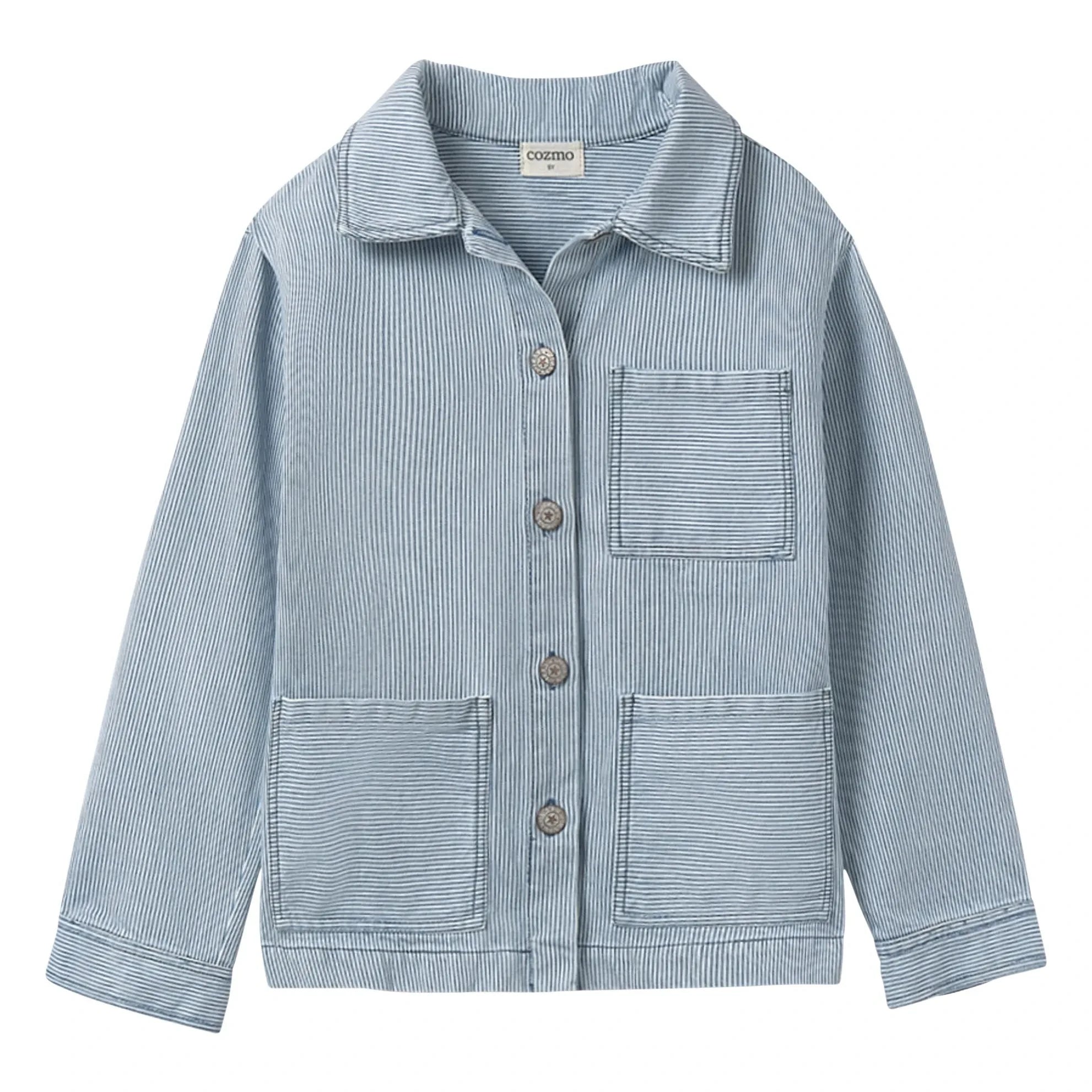 Cozmo - Sobrecamisa vaquera de rayas Ridge | Azul claro