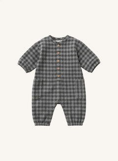 Studio Bohème - Big Papi Vichy Mono de Algodón Orgánico | Gris