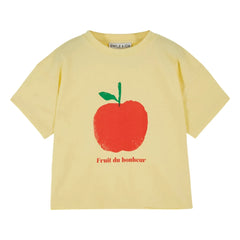 Emile et Ida - Camiseta de algodón orgánico Apple | Amarillo pálido