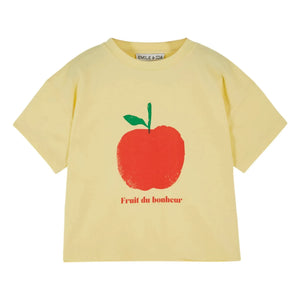 Emile et Ida - Camiseta de algodón orgánico Apple | Amarillo pálido