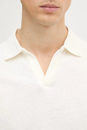 Polo de lino con cuello para hombre Marc O'Polo