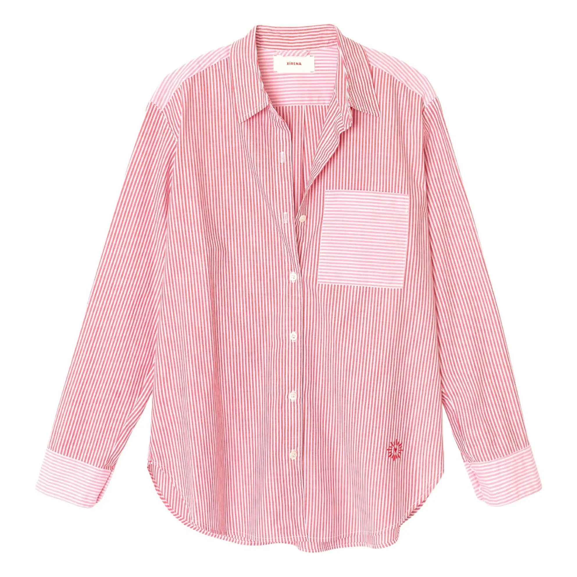 Xirena - Camisa de rayas moradas x Léa Meylan | Rosa