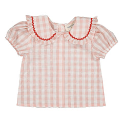 Louis Louise - Blusa Cuello Claudine Shana Vichy | Rosa Claro