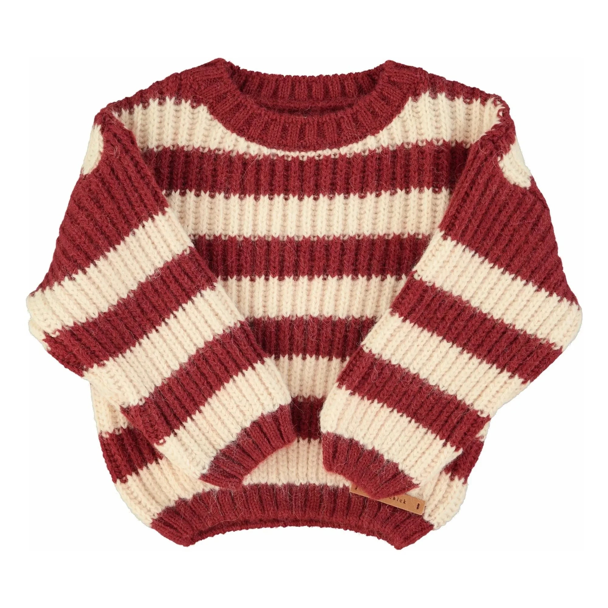 Piupiuchick - Jersey de lana a rayas | Burdeos