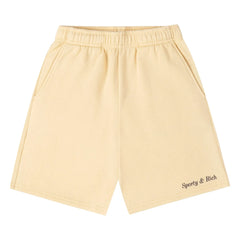 Sporty & Rich - Jogger Classic Logo Şort | Soluk sarı