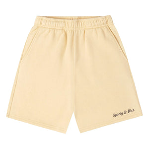 Sporty & Rich - Jogger Classic Logo Şort | Soluk sarı
