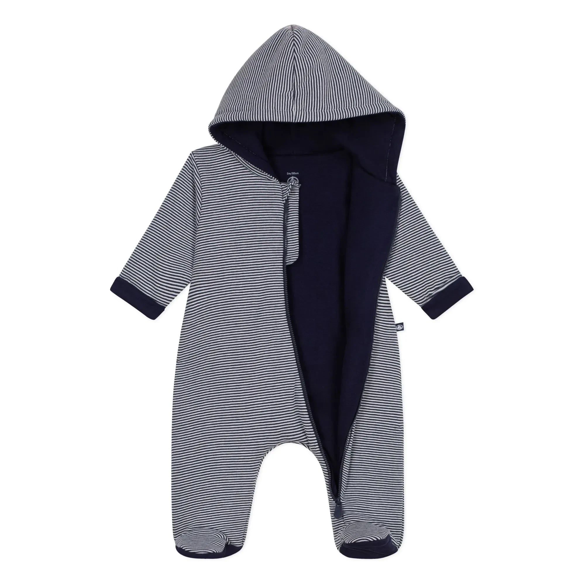 Petit Bateau - Piloto de algodón orgánico a rayas | Azul noche