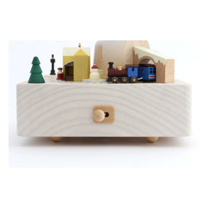 Wooderful life - Caja de música de madera "Tren de Invierno"