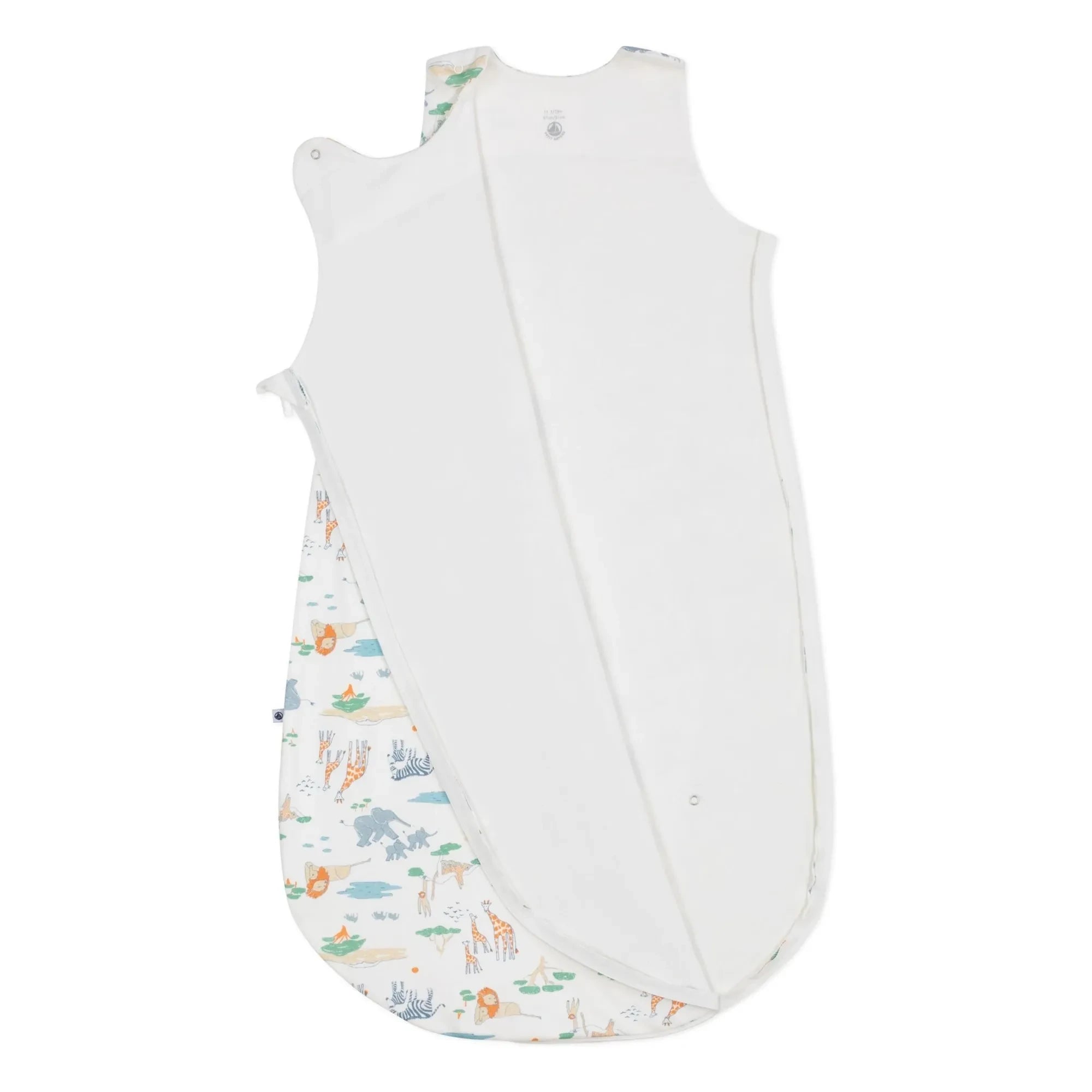 Petit Bateau - Saco de dormir de algodón orgánico Savane | Blanco