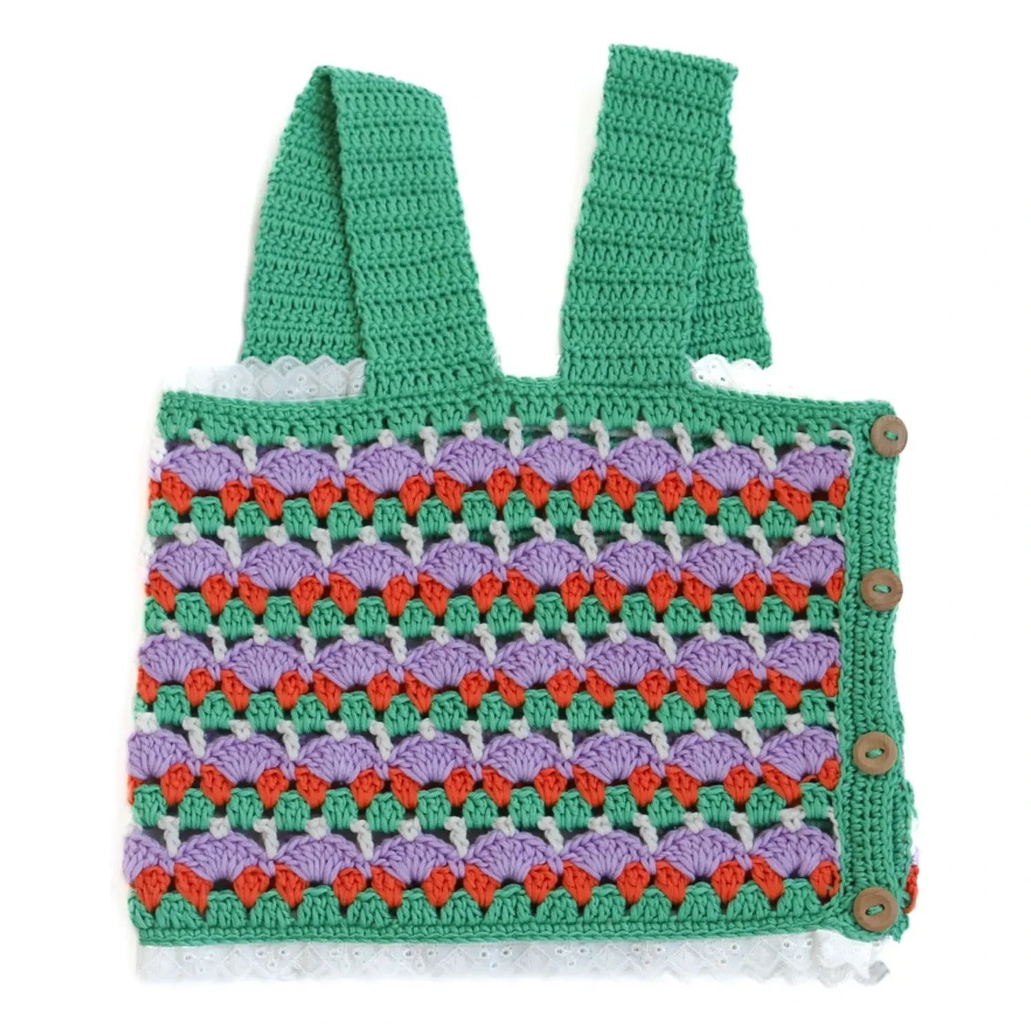 Top de ganchillo Kalinka - Isabelle | Verde