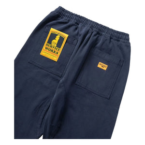 Service Works - Pantalones de chef de molesquín de algodón orgánico | Azul marino