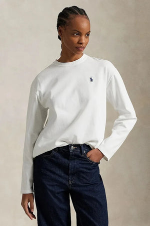 Blusa de algodón de manga larga Polo Ralph Lauren