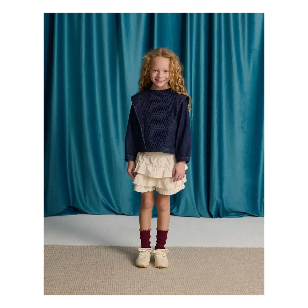 Gingersnaps - Blusa fruncida vaquera Flerida | Azul oscuro