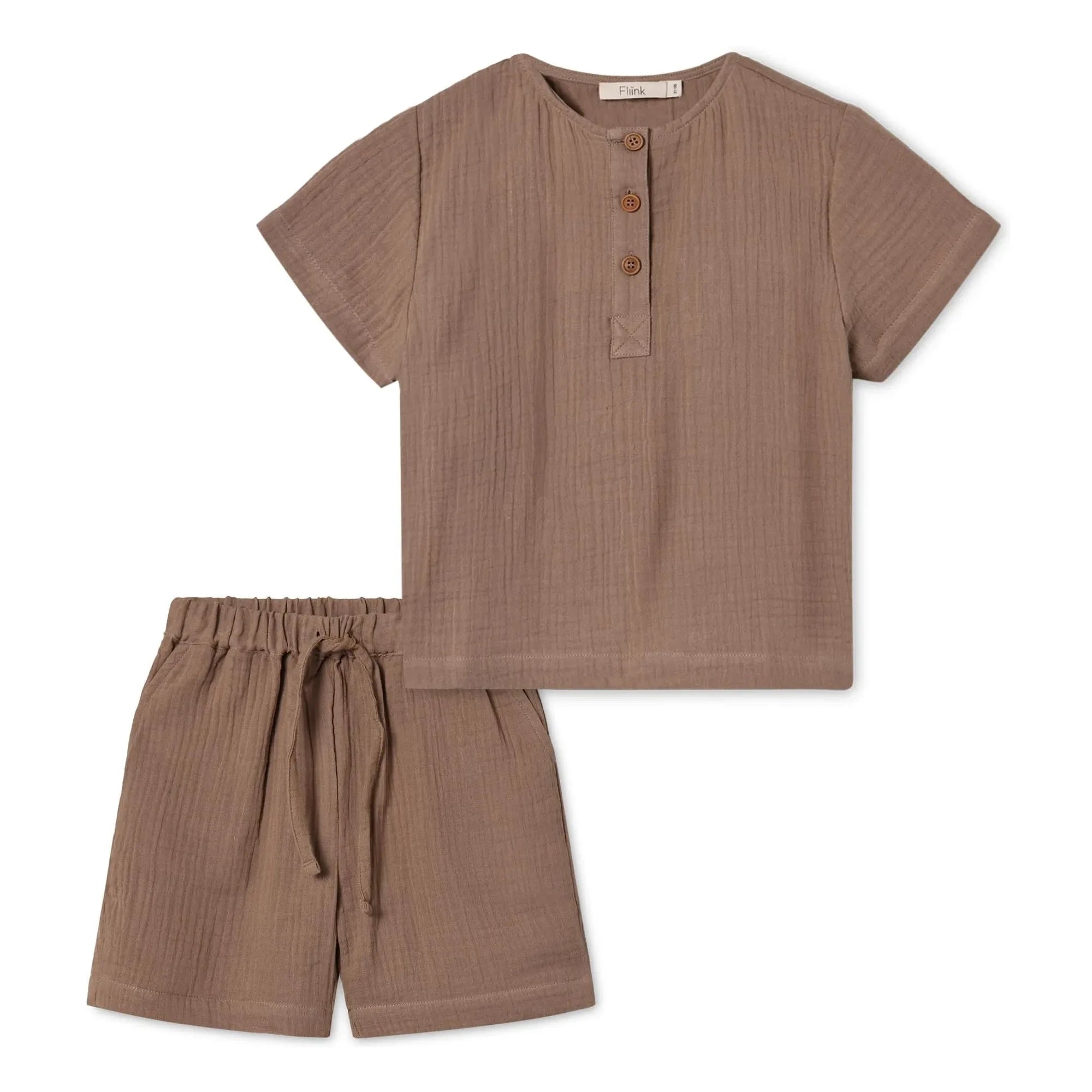 Fliink - Conjunto Cha Cha de blusa y shorts | Marrón