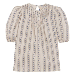birinit - Vestido de algodón orgánico floral Sariñena | Blanco roto