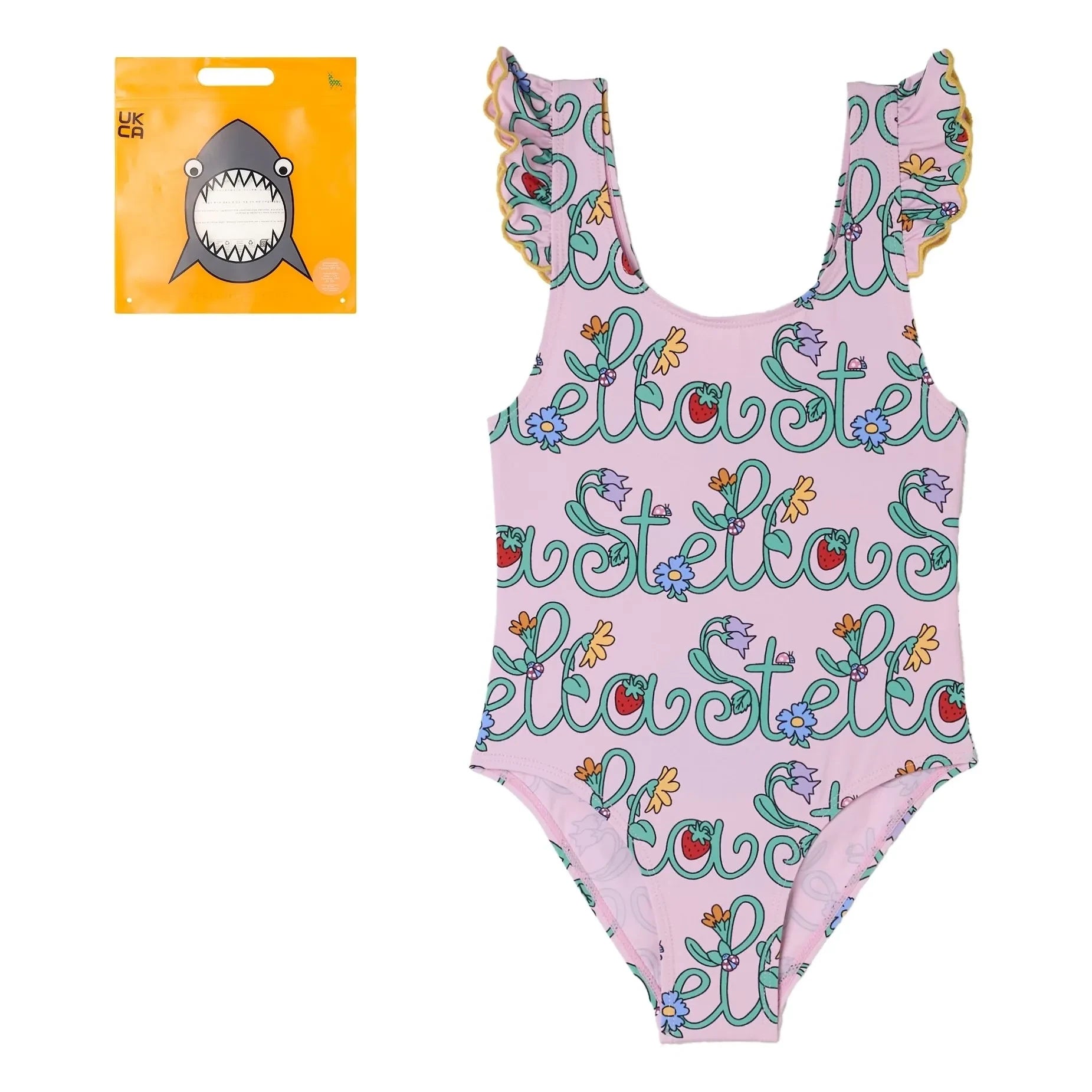 Stella McCartney Niños - Bañador Stella de Fibras Recicladas | Rosa
