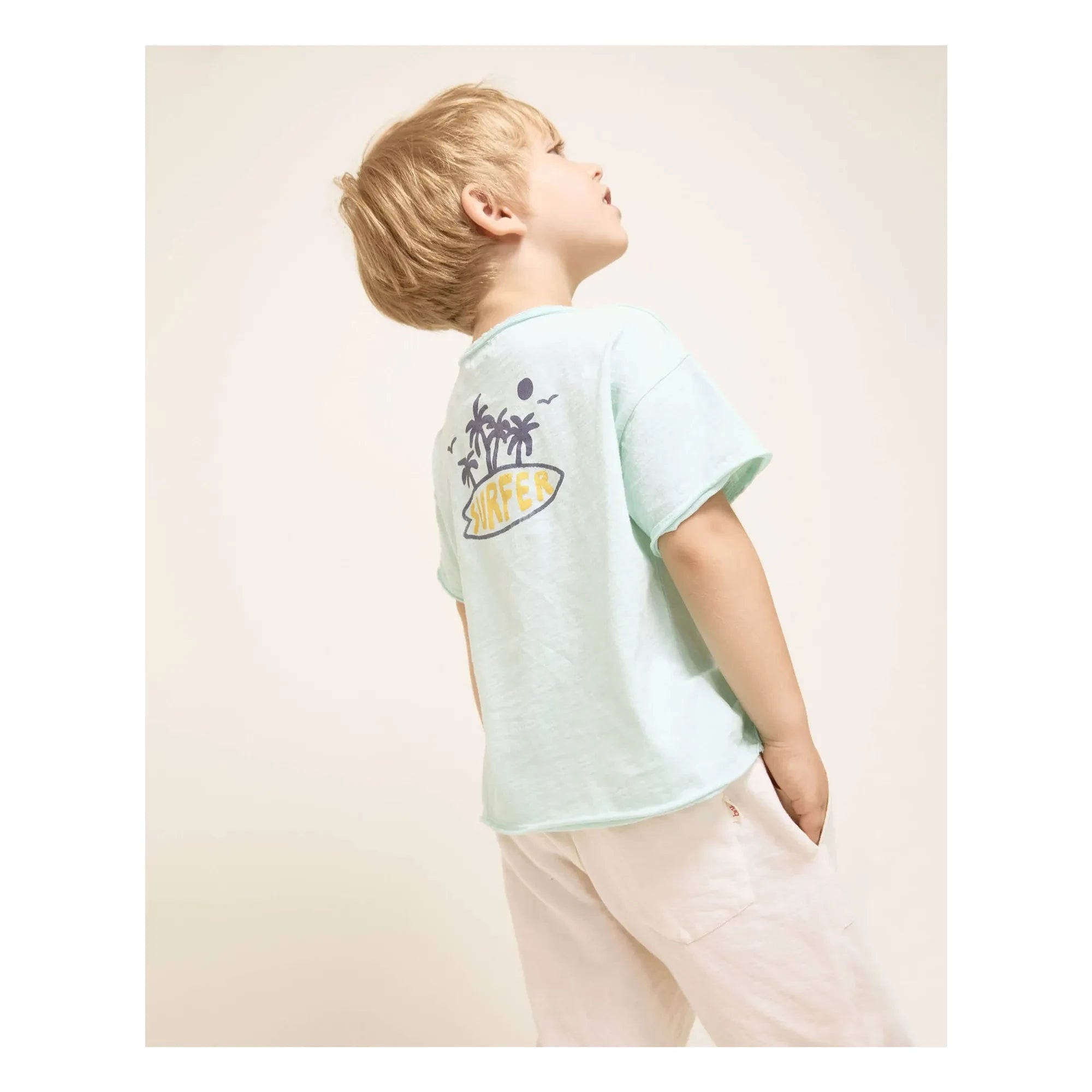 Búho - Camiseta de surf de algodón orgánico | Aqua