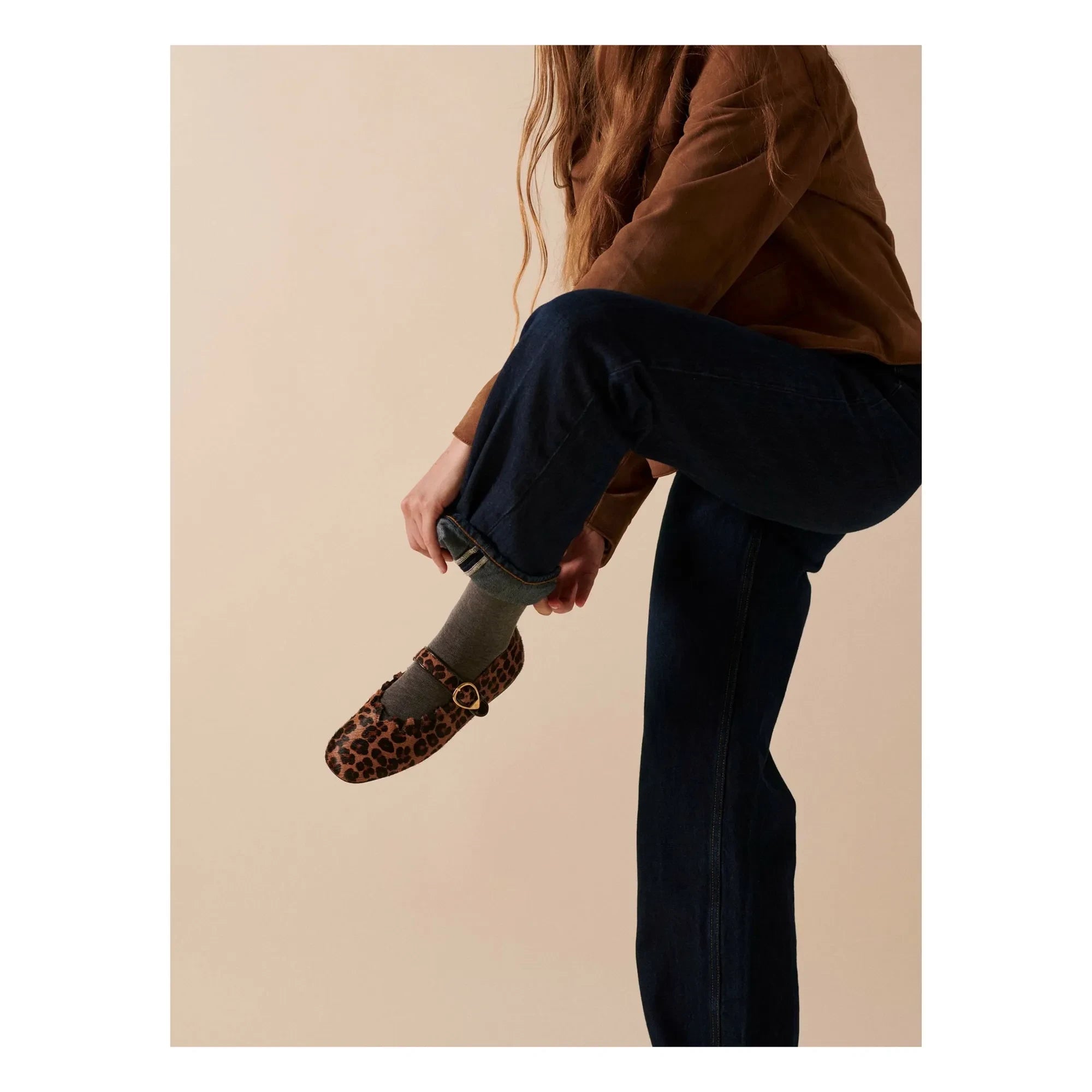 Socque Paris - Bailarina Ginger Leopardo | Marrón
