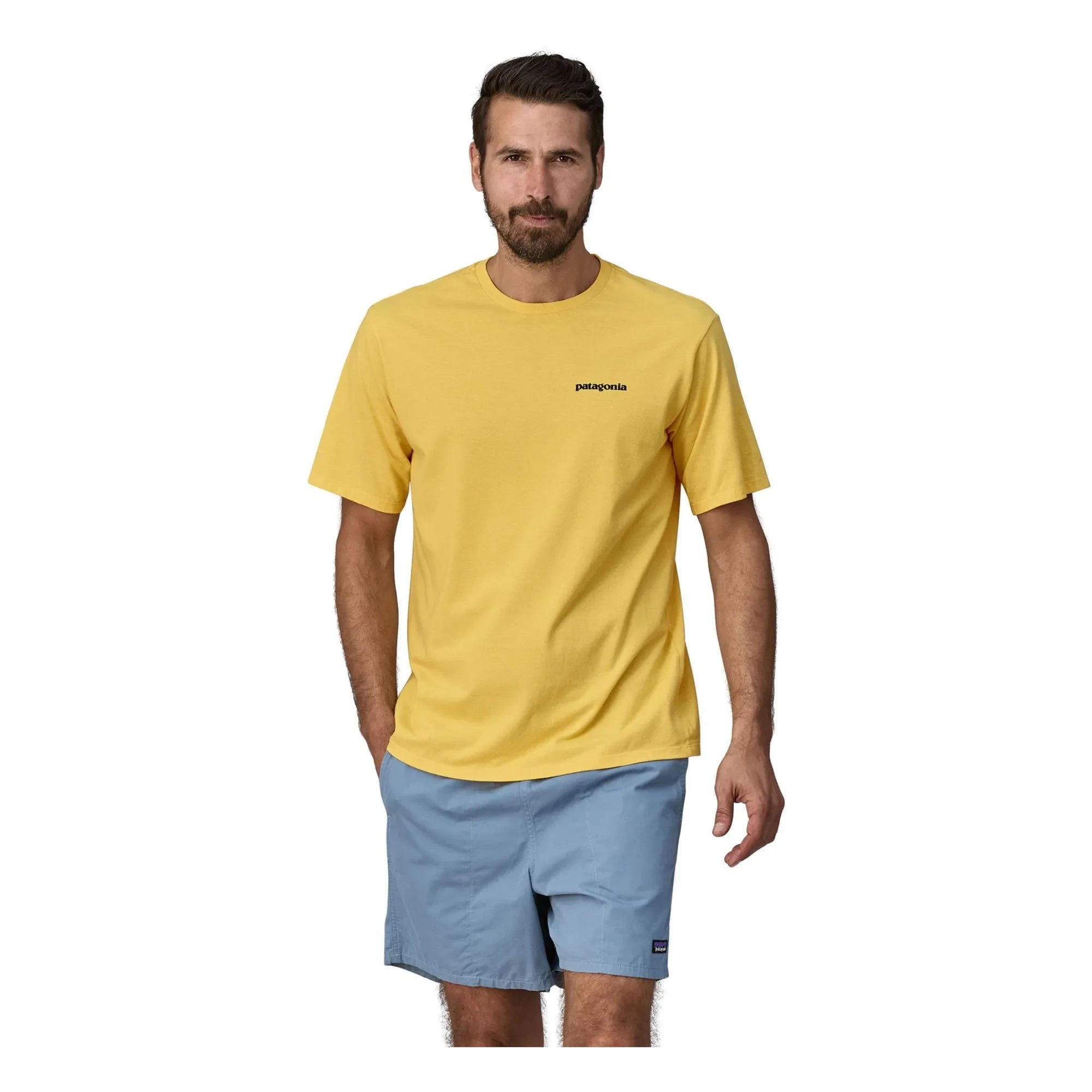 Patagonia - Camiseta P-6 Logo Responsibili Fibras recicladas | Amarillo