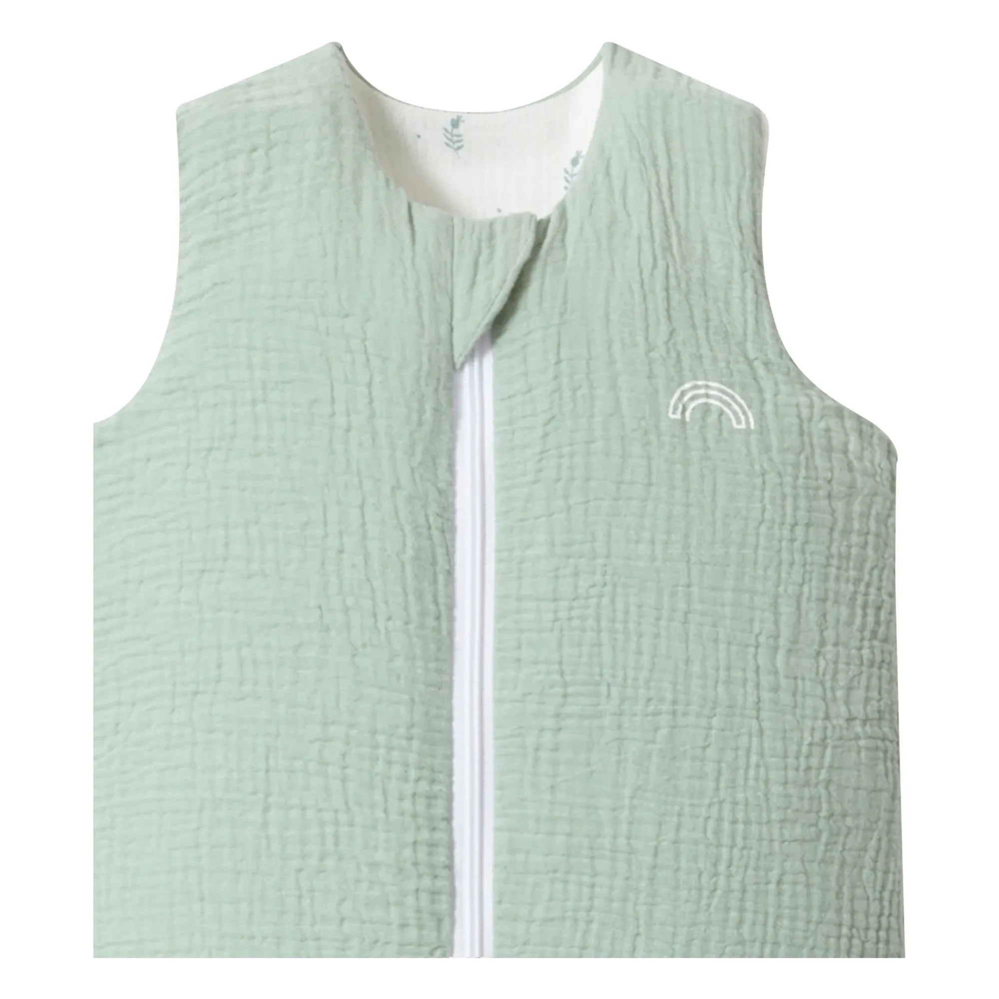 Les Petites Billes - Saco de dormir reversible de gasa de algodón de doble capa para todas las estaciones | Salvia