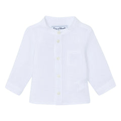 Tartine et Chocolat - Camisa con bolsillo de gasa de algodón | Blanco