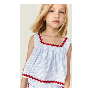 Mipounet - Top Sylvie Vichy | Azul Claro